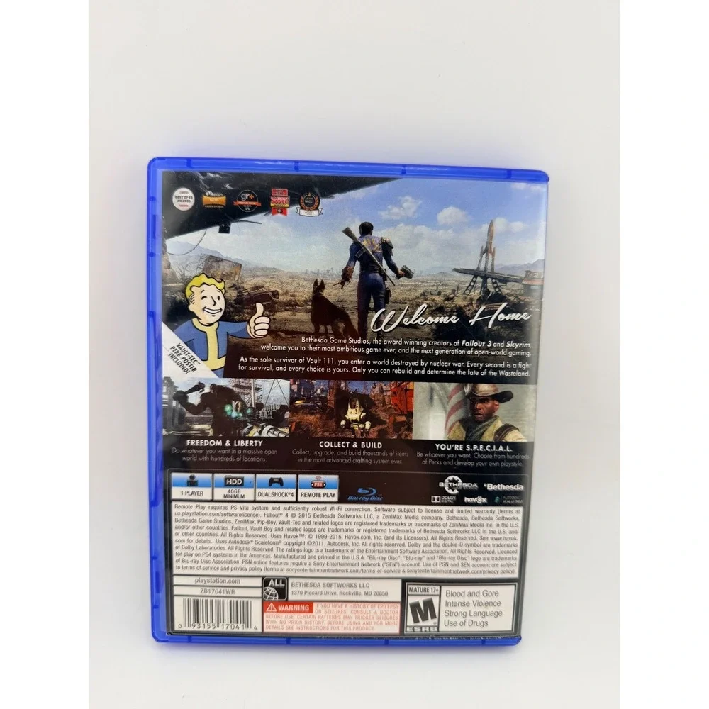 Fallout 4 Sony PlayStation 4 PS4 2015 Bethesda RPG Action Game with Poster